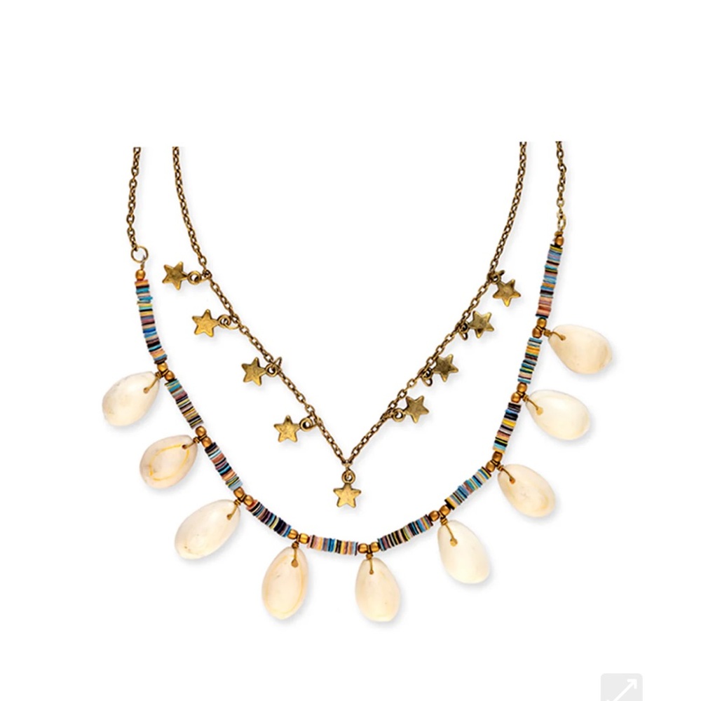 Myra Bag Gold and Cream Star Necklace plus Tree of Life earrings!